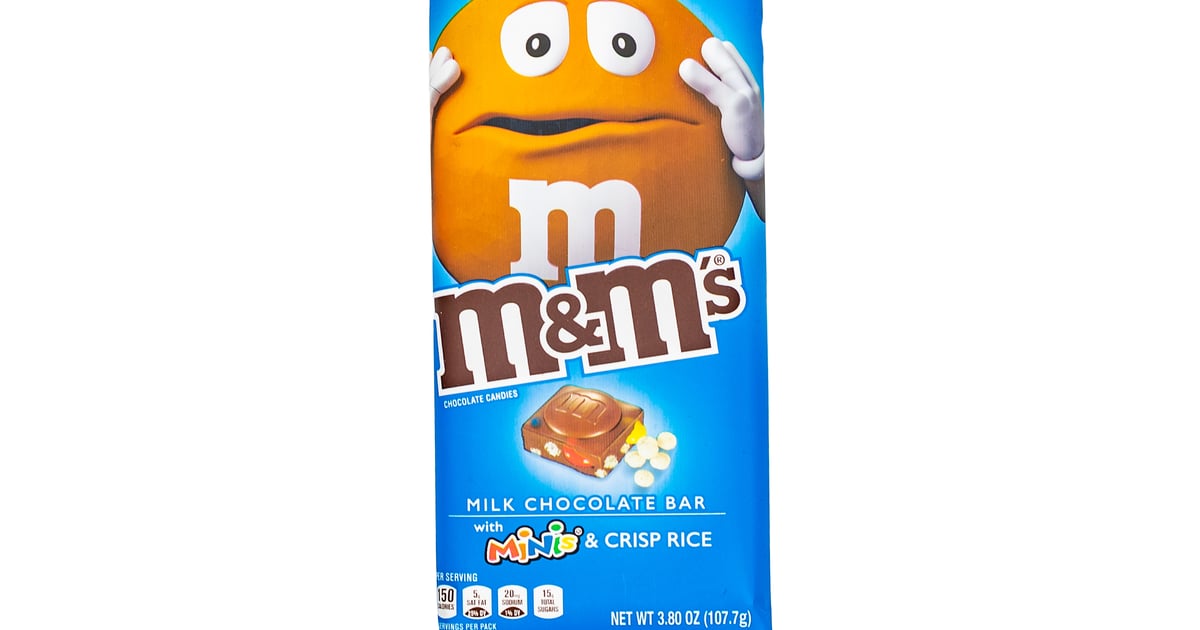 M&Ms With Minis & Crisp Rice Milk Chocolate Bar 3.8 Oz, Chocolate Candy