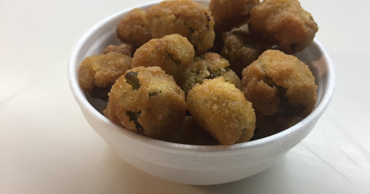 Fried Okra Supper Blairsville Restaurant Grits & Greens