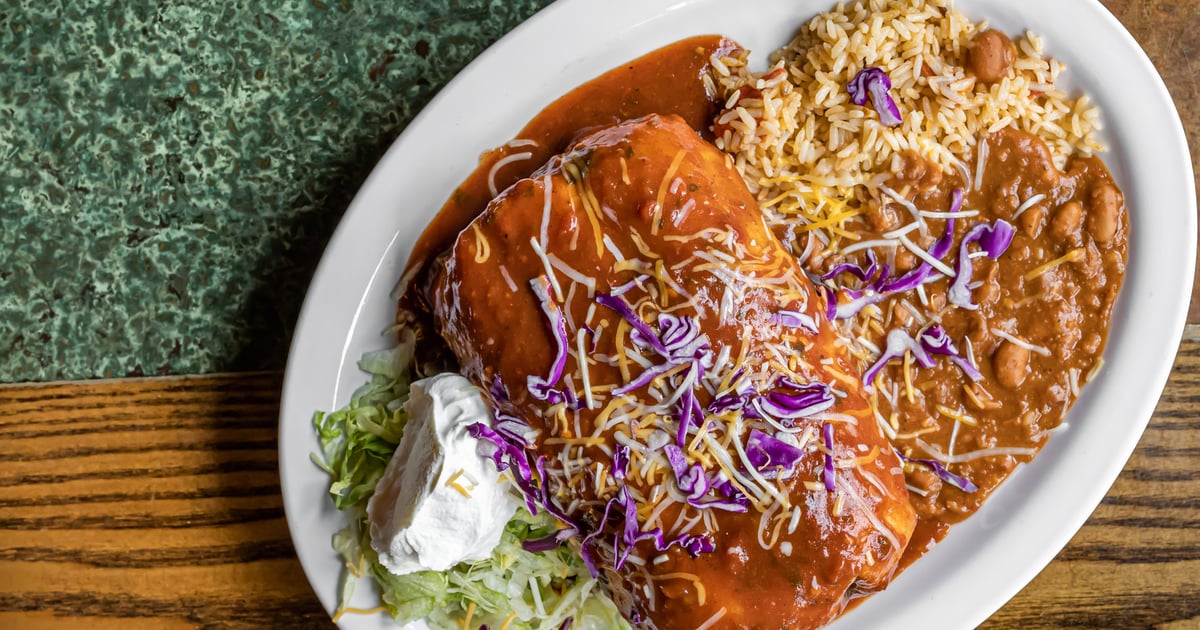 Ground Beef Chimichanga - Main Menu - Mexican Village