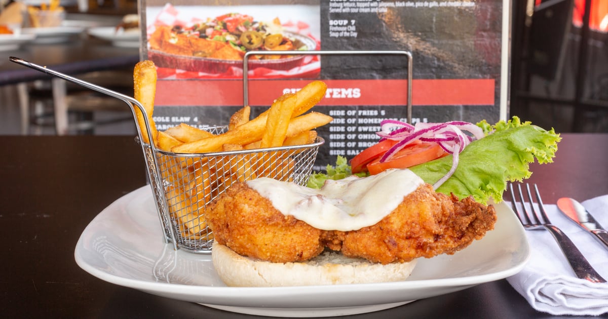 Fried Chicken Sandwich Menu Calli Baker's Firehouse & Grill