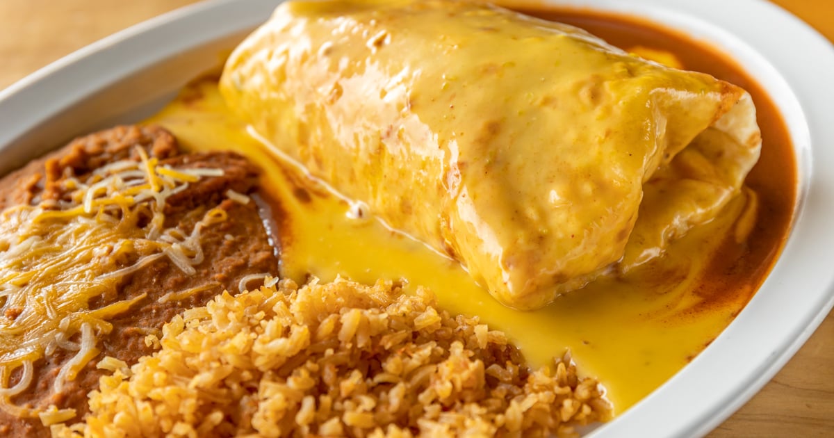 Wet Burrito L7 Lunch Specials Tacos el Cunado Cascade Mexican Restaurant in Grand Rapids, MI