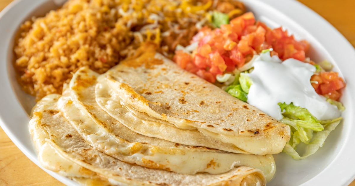 Quesadilla Plate D19 Food Tacos el Cunado Cascade Mexican Restaurant in Grand Rapids, MI