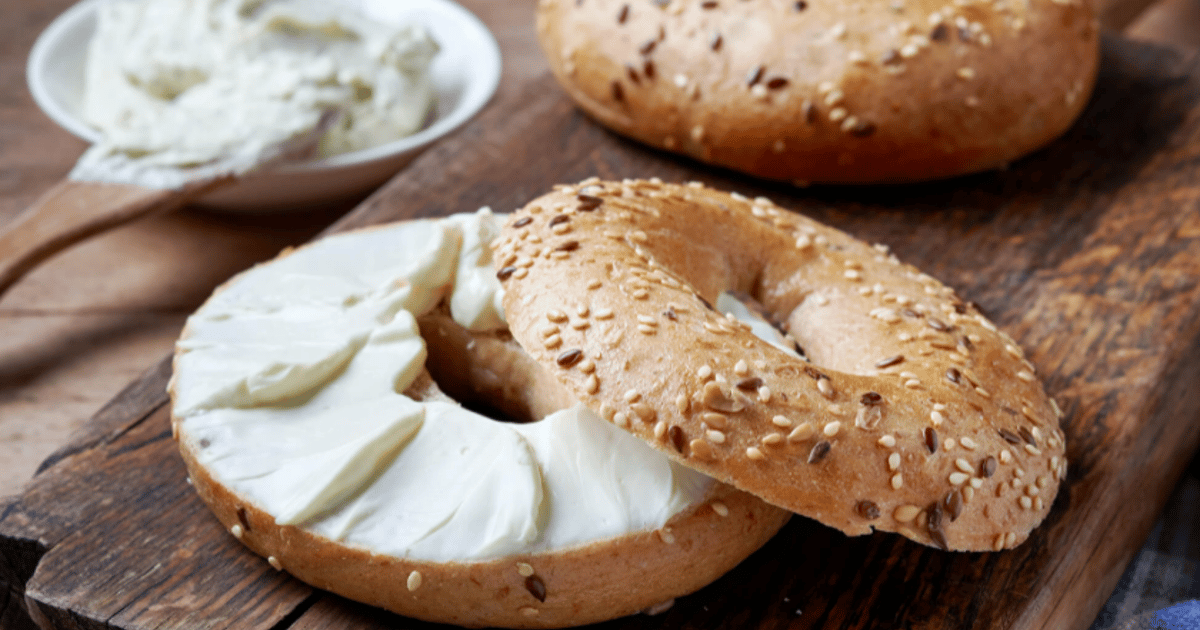 ★FLCT★ Cream and Bagel Bag_Cream Philadelphia Cream Cheese, H&H Bagel Release Limited-Edition