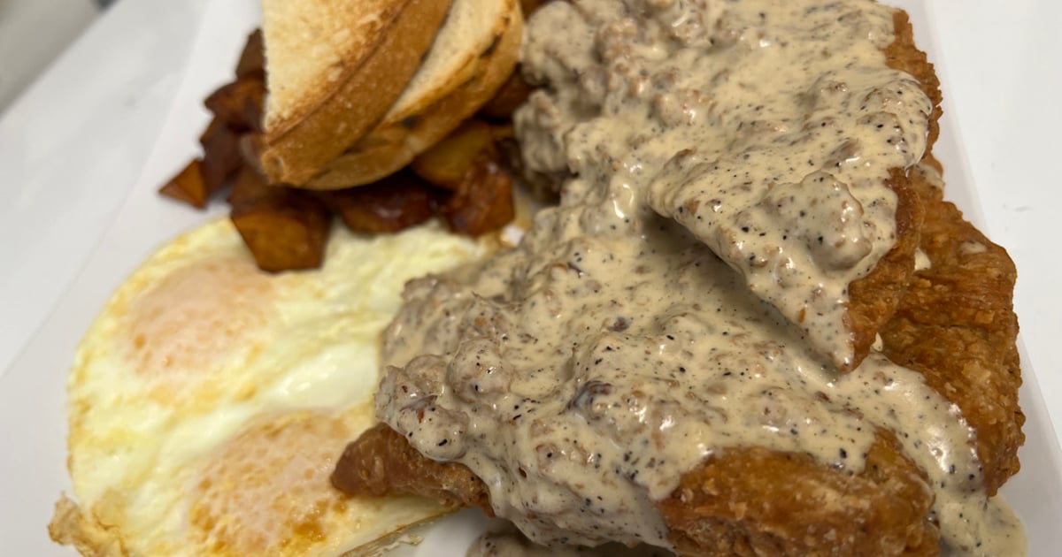 Chicken Fried Steak & Eggs Breakfast Menu Alamar Marina, Restaurant, and Bar