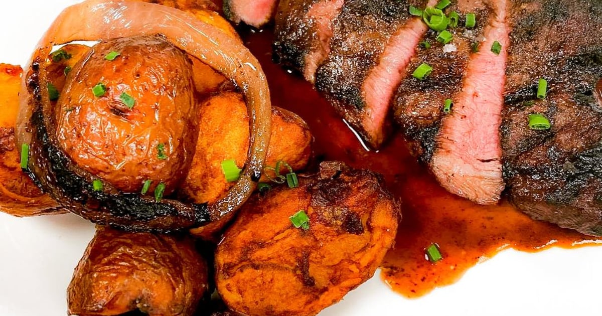 Prime Heritage Flat Iron Steak Dinner The Wine Room American