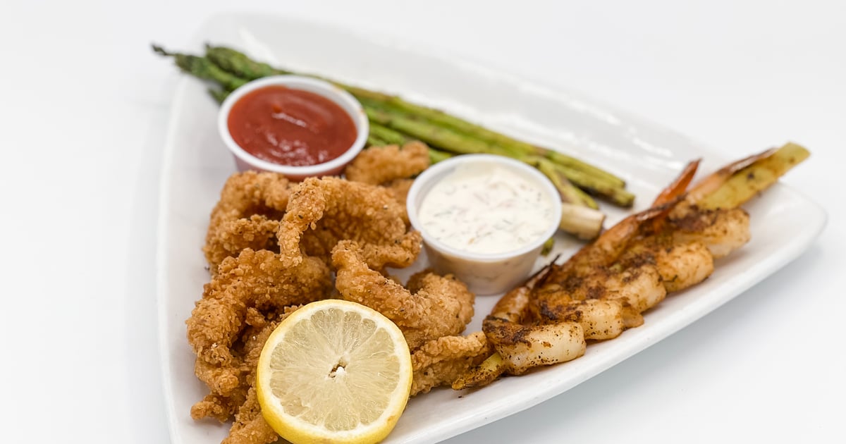 Gulf Mix Platter Food Menu Fish Tales Restaurant in Flowery
