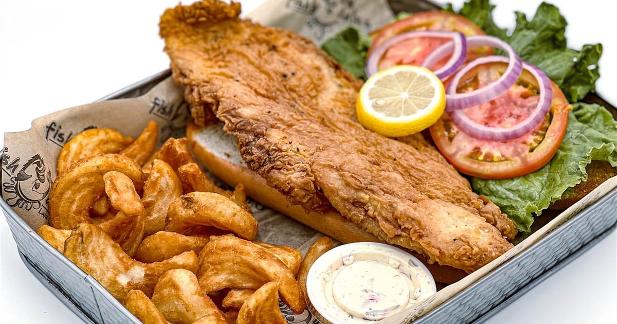 Grouper Sandwich Food Menu Fish Tales Restaurant in Flowery