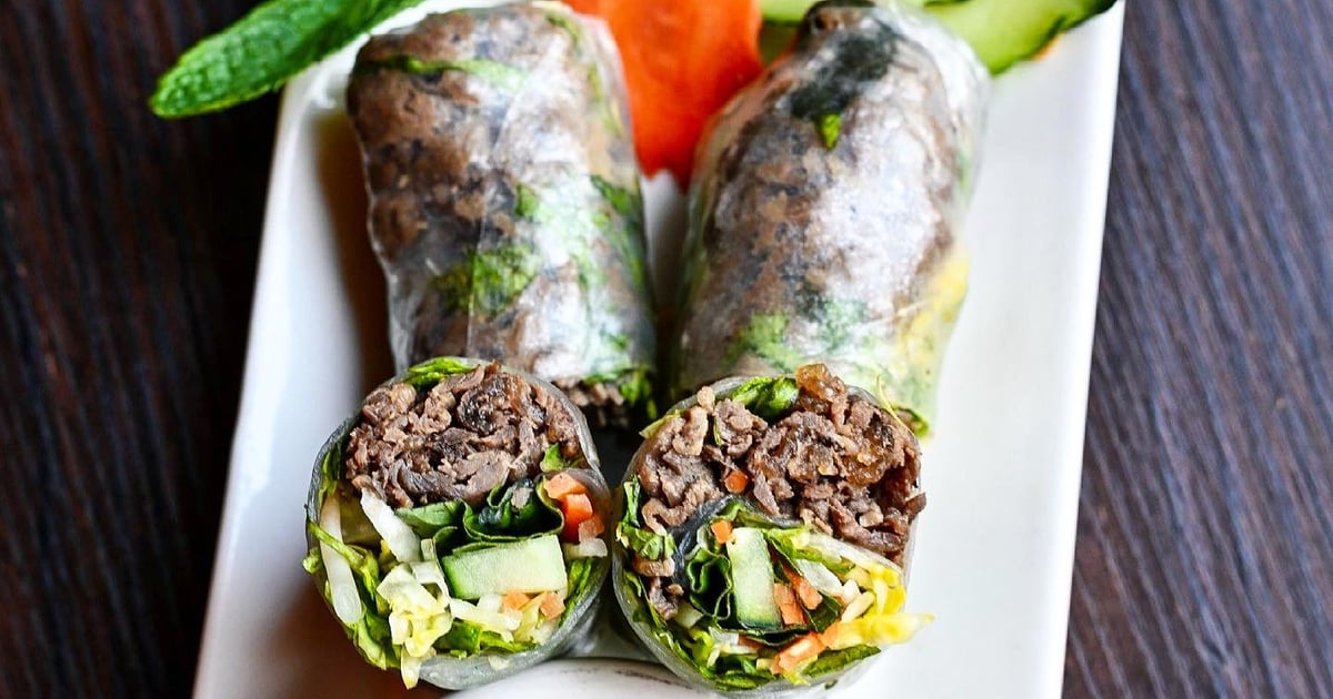 Ribeye Rolls Main Menu Bamboo Bistro Vietnamese Restaurant in