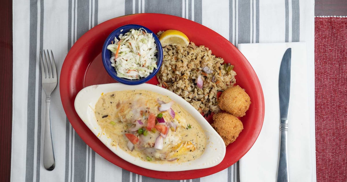 Stuffed Flounder Dinner Menu Whitey's Fish Camp Seafood