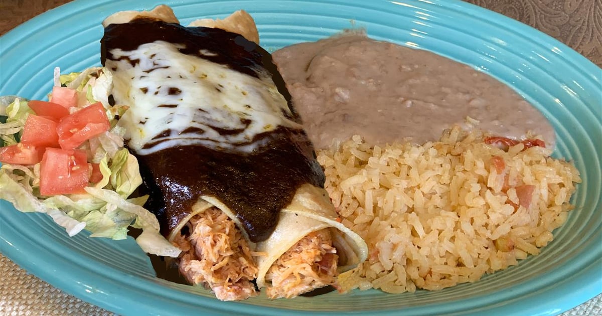 Enchiladas de Mole Bandera Main Menu Pericos Mexican Cuisine