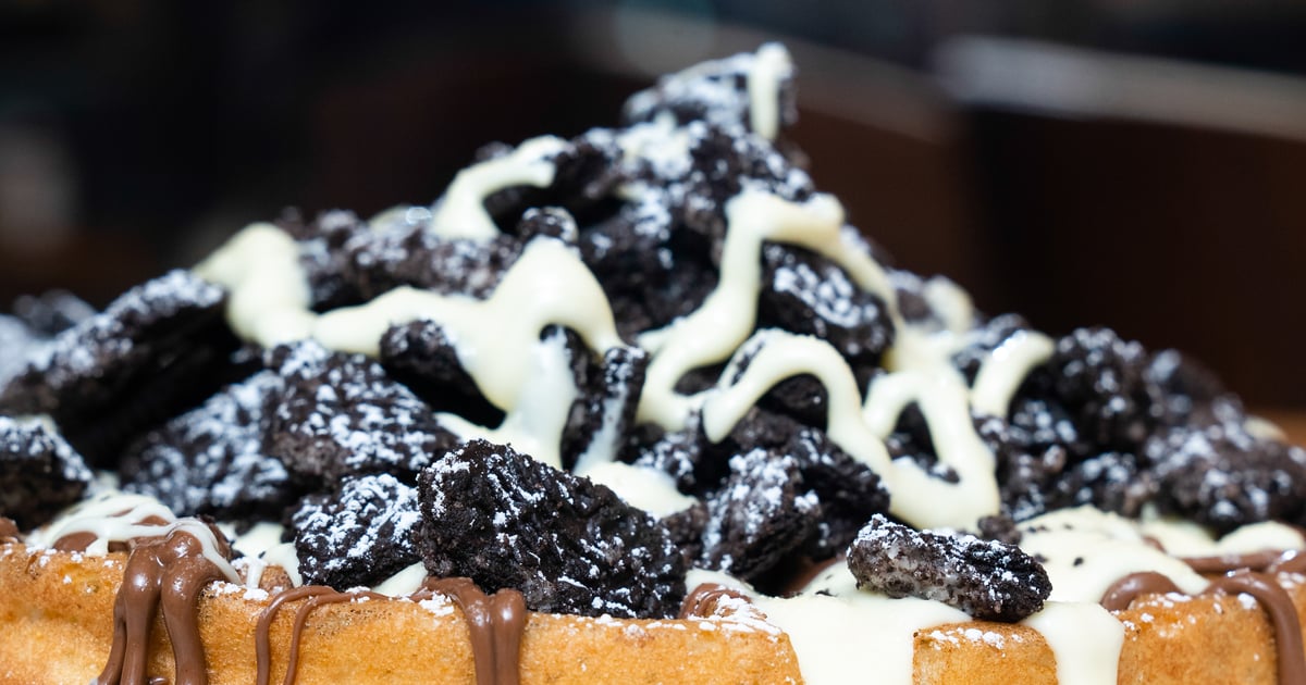 Cookies and Cream Ice Cream Waffle - La Pasha Lounge & Grill