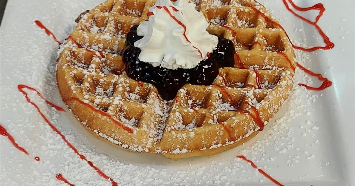 Blueberry Waffle Breakfast Christine's Cafe Restaurant in PA