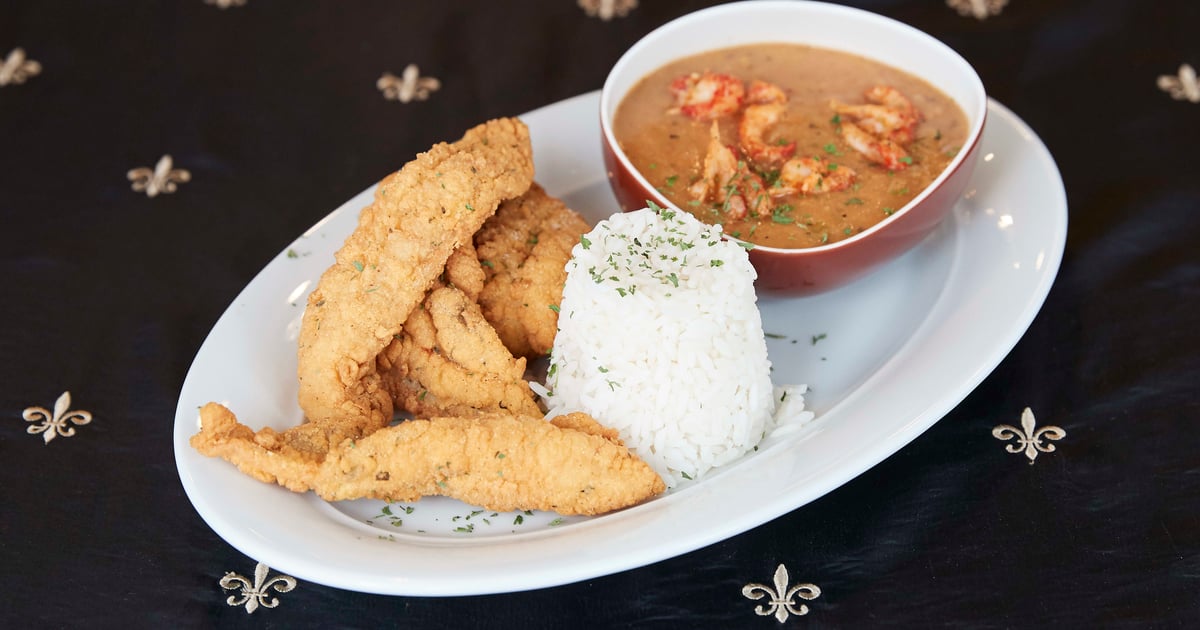Fried Catfish with Crawfish Etouffee Menu Nola Voodoo Tavern