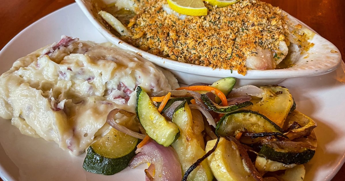 Baked Cod Menu Barrett's Alehouse American Restaurant in MA