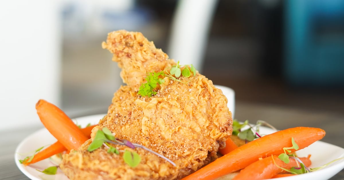 Ojai Pixie Buttermilk Fried Chicken Breast Dinner Menu Water's Edge Restaurant and Bar