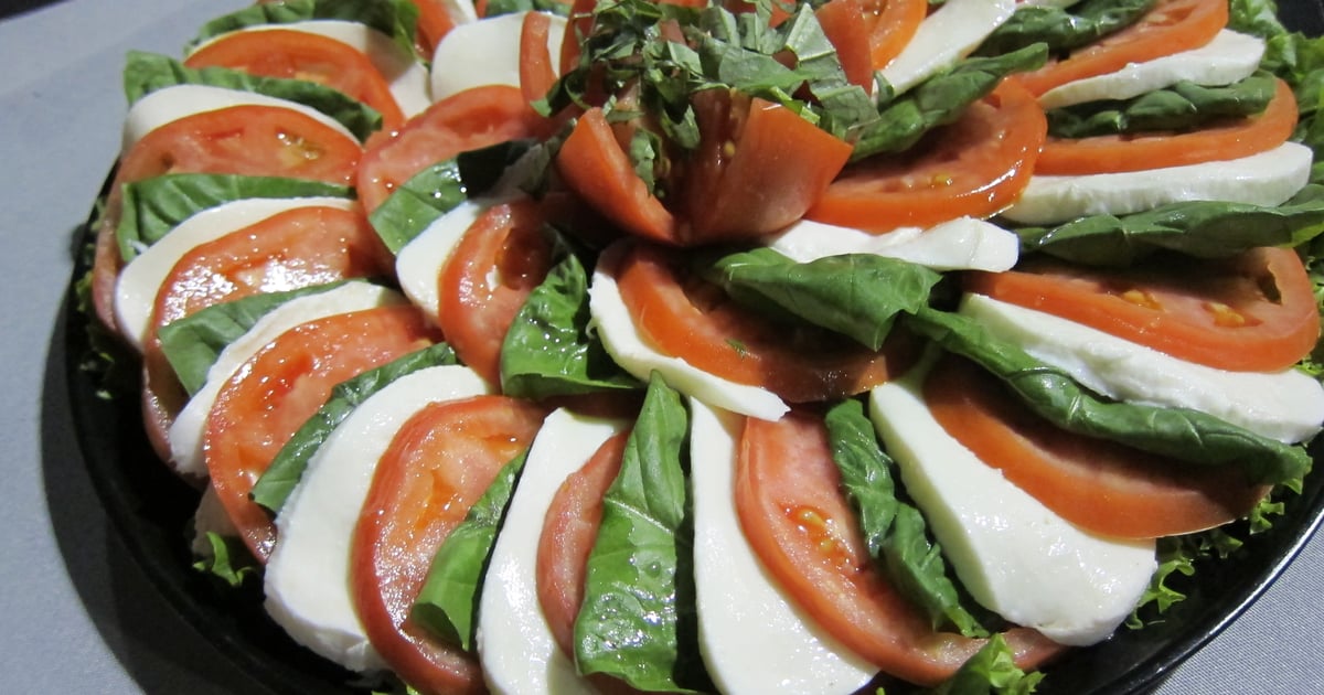 Mozzarella Caprese Tray Catering Menu Giuliano's Italian