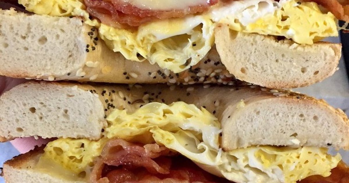 Egg Sandwich with Bacon, Ham or Sausage Main Menu Lox Stock