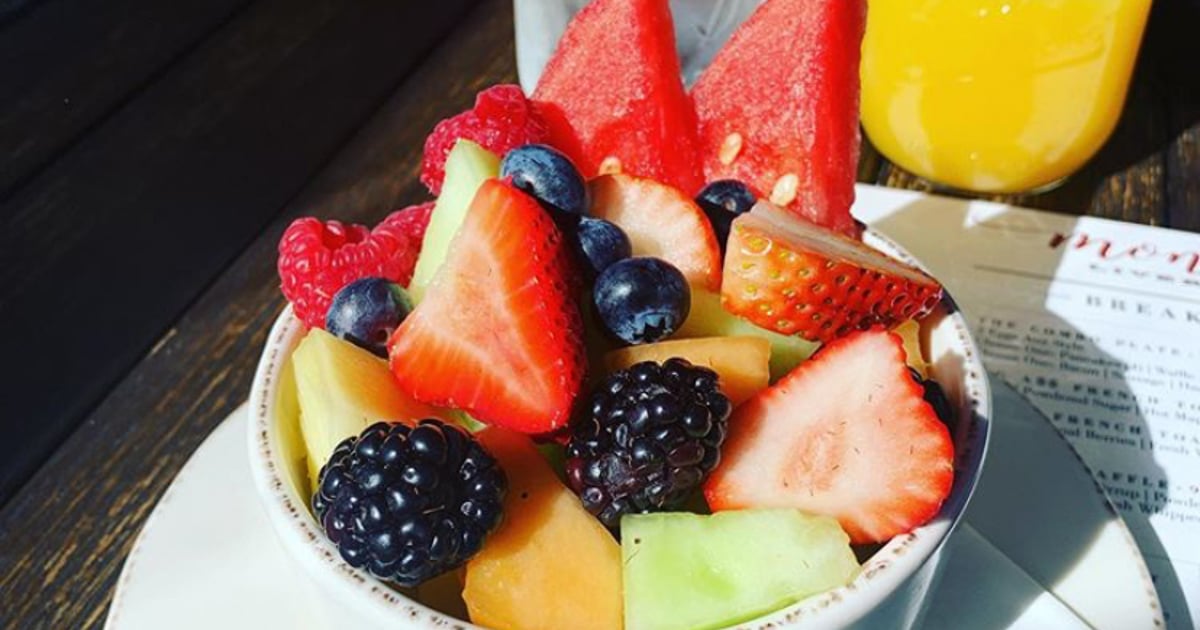 Bowl of Seasonal Fruit Breakfast Monica's Riverview Brunch