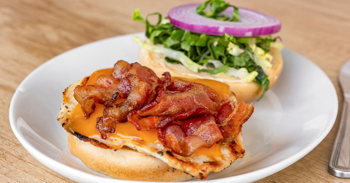 Cheddar-Bacon Chicken Sandwich Fizz Burgers and Bottles