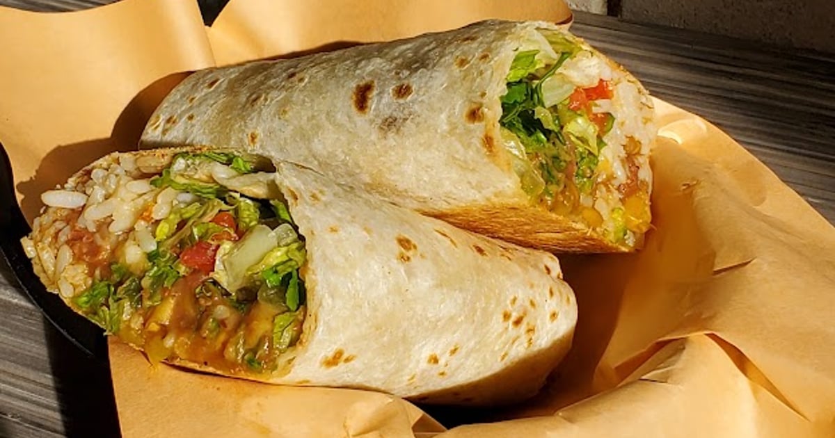Veggie Burrito Menu Burrito Splendido Mexican Restaurant in MB