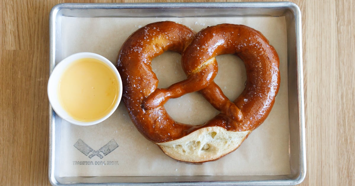 Giant Bavarian Pretzel Menu Craft by Smoke and Fire