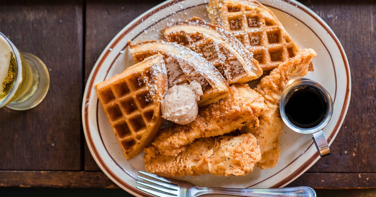 Fried Chicken & Waffles Breakfast Tim's Kitchen American