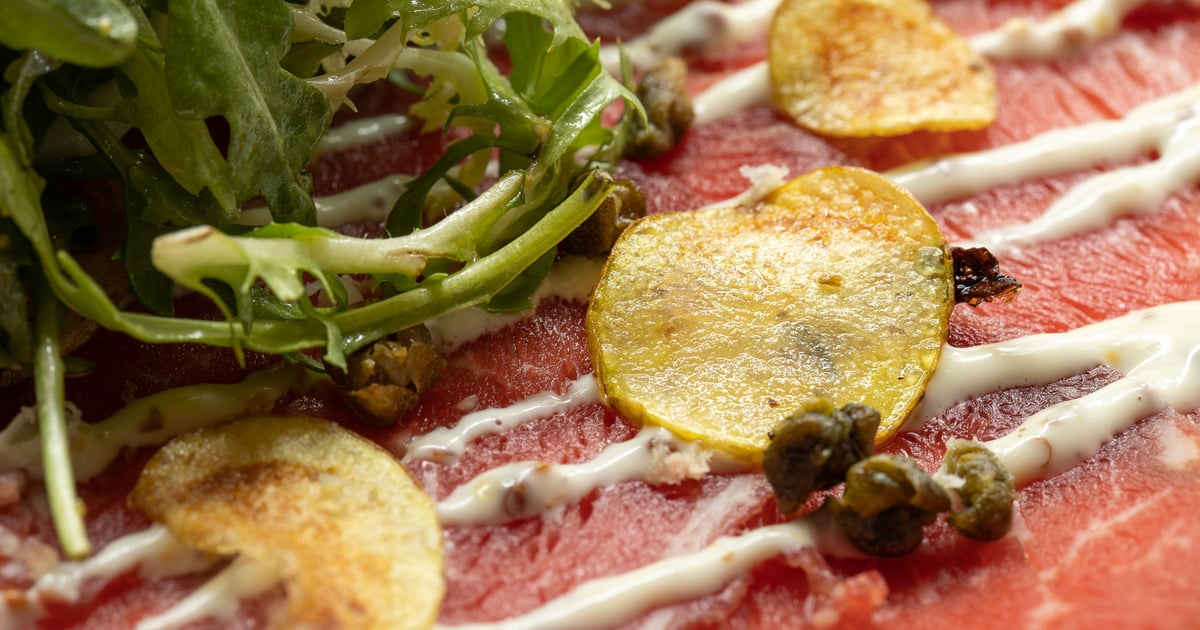 Double R Ranch Beef Tenderloin Carpaccio Seasonal Menu Olea