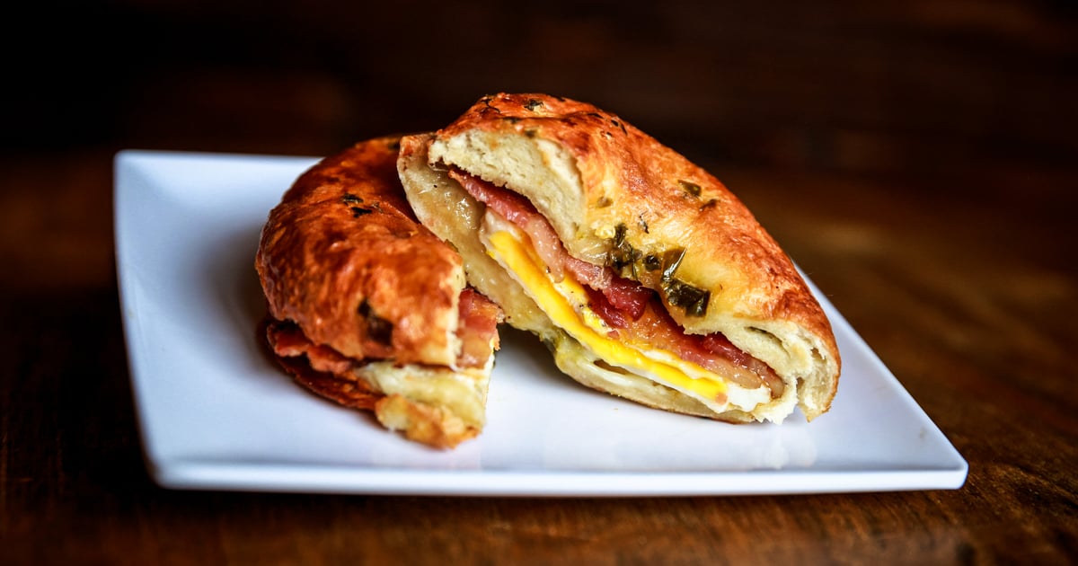 Bacon, Ham or Sausage and Egg & Cheese on a Bagel Sunshine Drip Menu