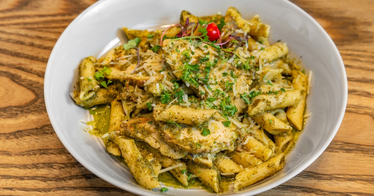 Penne Pesto Main Menu Pizza Pasta BarRestaurant at Pike Place Market, Seattle, WA