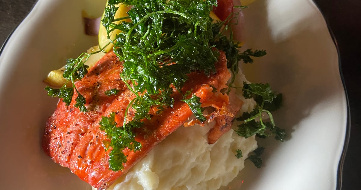 Grilled Cold Water Salmon Menu Salty Mary's Oyster Bar and Tavern