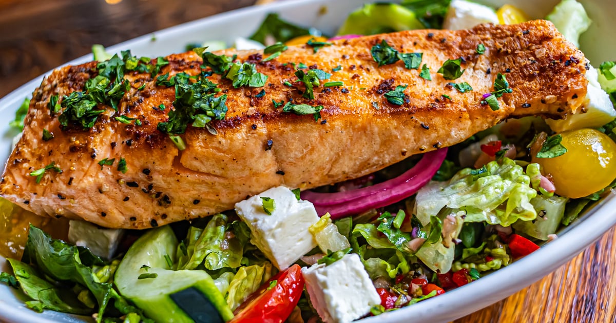 Grilled Salmon Salad - Brunch - Chet's Dallas