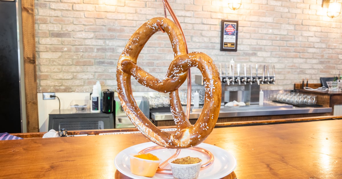 Large Soft Pub Pretzel West Chester Food Menu Artillery Brewing