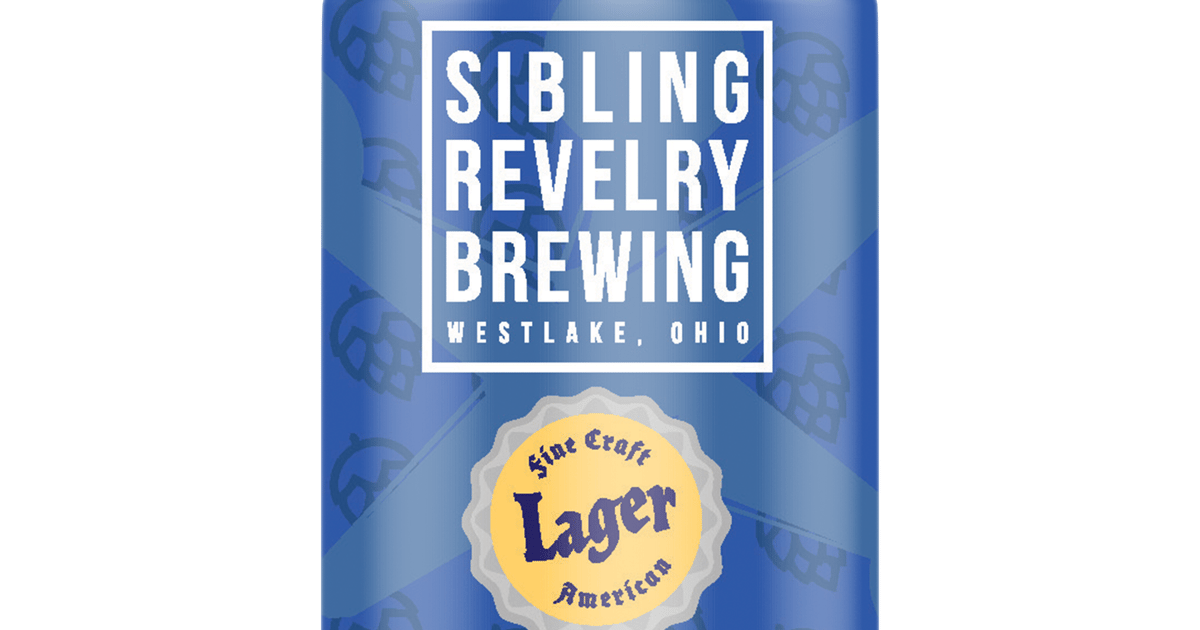 Lager 6 Pack Canned Beer Sibling Revelry Brewing Brewpub in OH