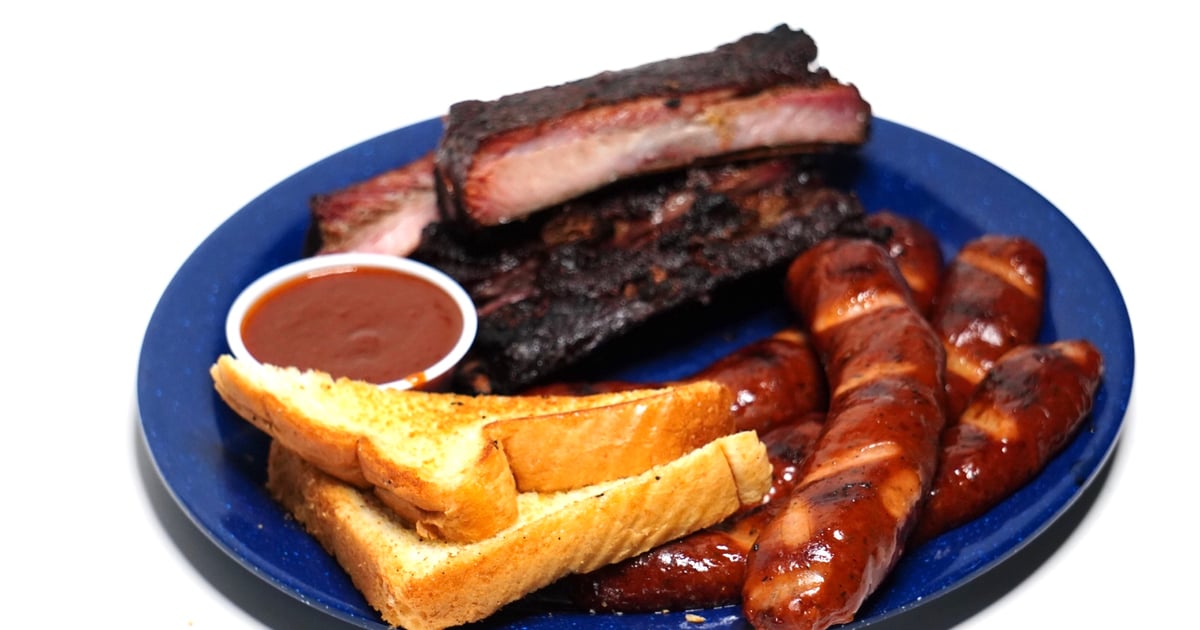 Rib and Hot Link Dinner Menu Ribs BBQ Barbecue Restaurant in