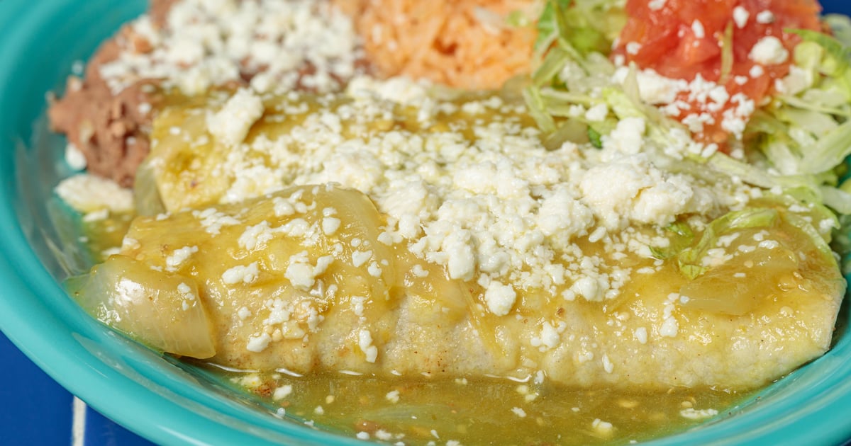 11. Green Chile Enchilada Plate - Fernando's Omaha