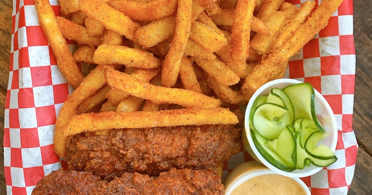 Tenders with a side of fries) Menu King of the Coop