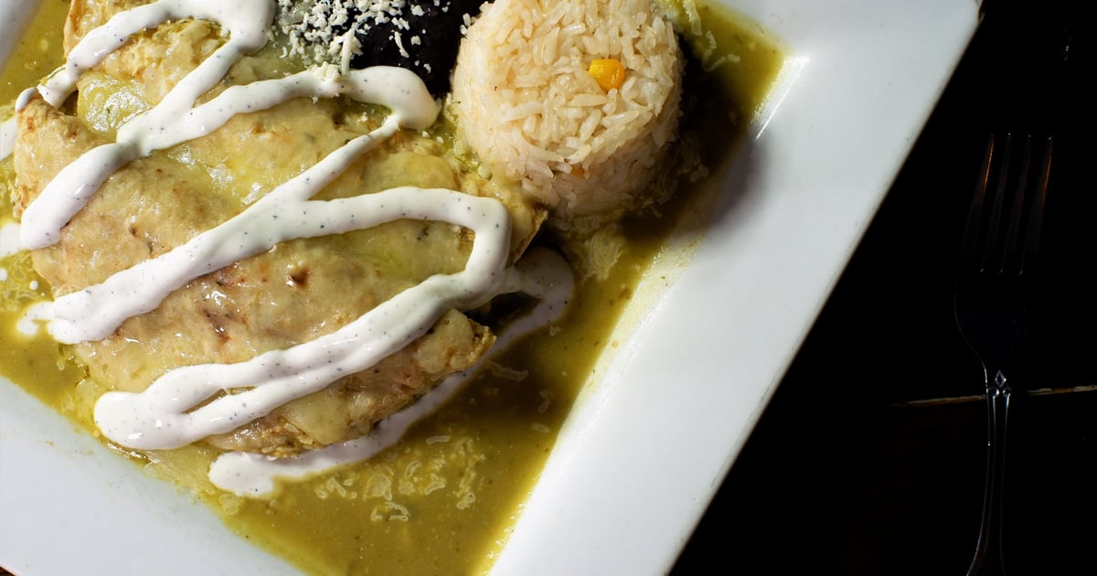 Enchiladas Verdes Dinner Zapata Tacos and Tequila Bar Mexican