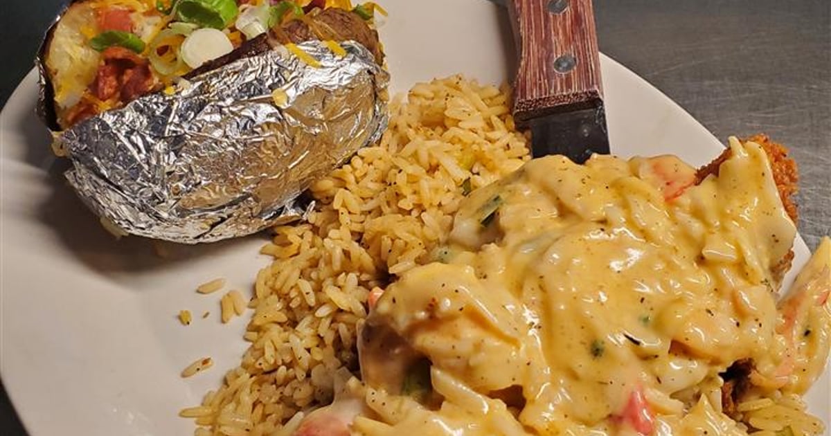 CHICKEN A LA MER Dinner Menu Cherry Pocket Steak n Seafood Seafood Restaurant in Lake