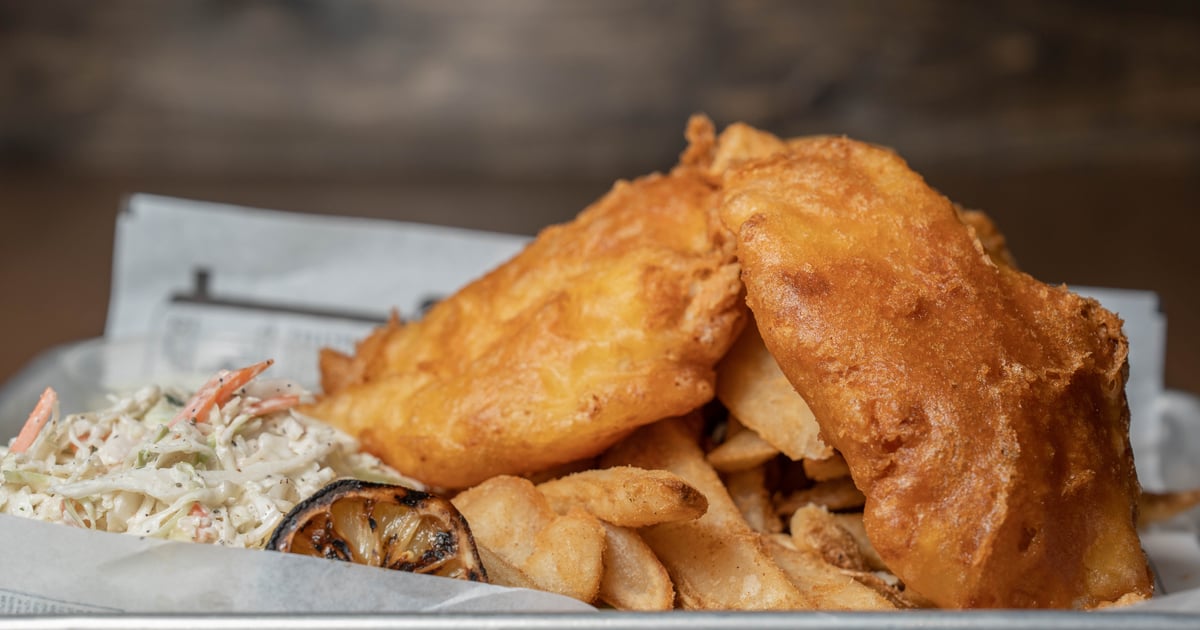 Beer Battered Fish & Chips Food Towne Tavern American Restaurant
