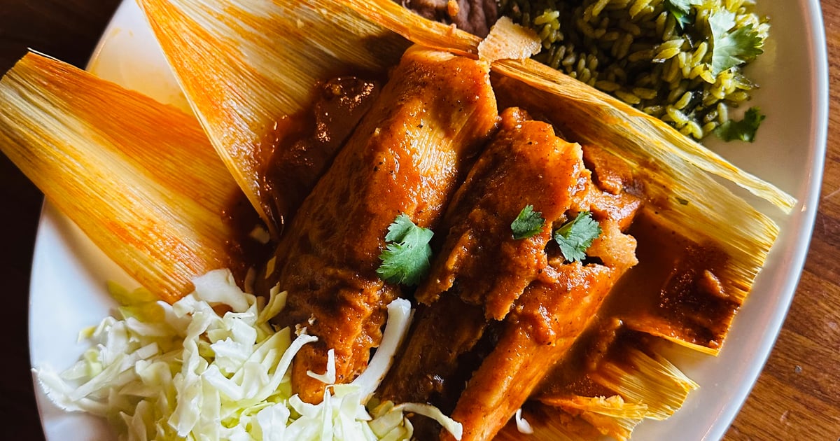 Red Chile Pork Tamales - All Day Menu - Reforma Modern Mexican