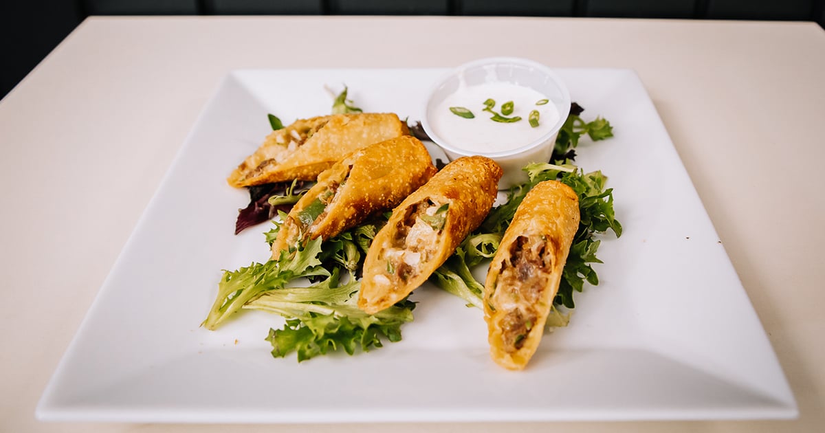 Very Luscious Philly Steak & Shrimp Egg Rolls 