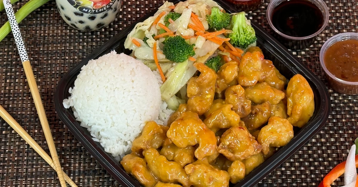 Orange Chicken Plate - Mya's Teriyaki - Asian Fusion Restaurant in