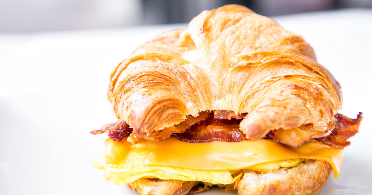 Bacon Egg Croissant Breakfast Amarith Farmhouse Orange CA 