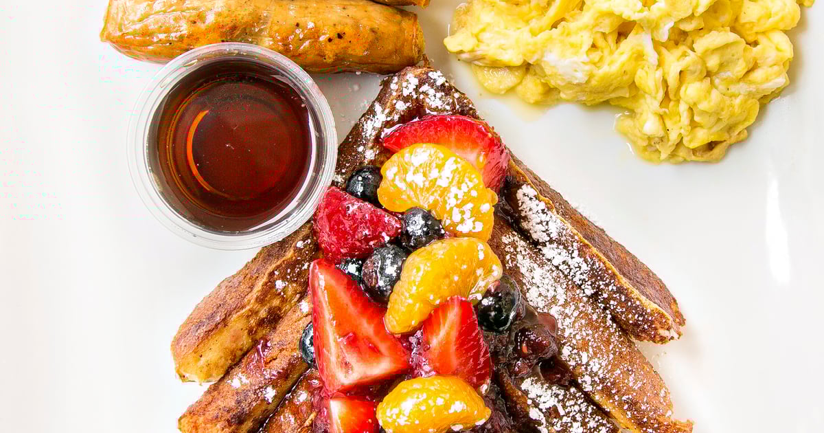 Berry French Toast Breakfast Amarith Cafe Restaurant in Orange, CA