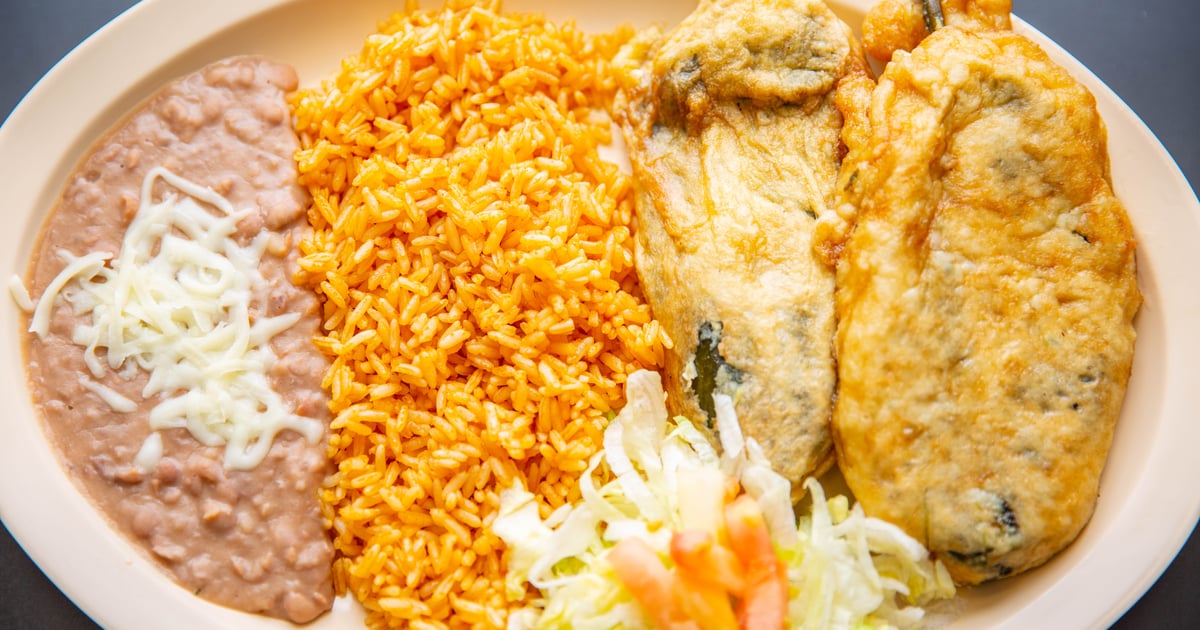 Chile Relleno Combo Main Menu El Famous Burrito Mexican