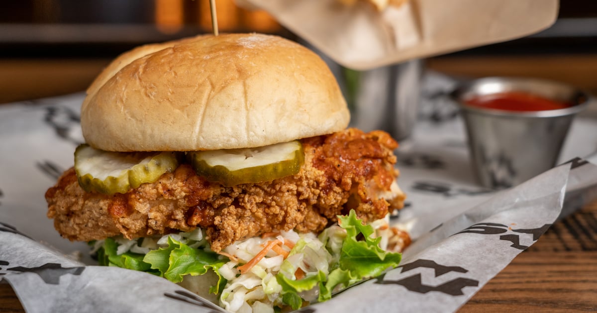 Nashville Hot Chicken Sandwich Lunch & Dinner Menu Stone Werks Big