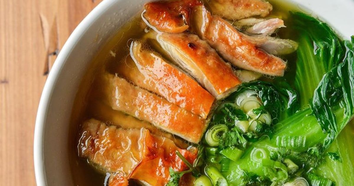 Roasted Duck Noodle Soup Mì Vịt Quay "House Menu" Brodard Chateau Vietnamese Restaurant