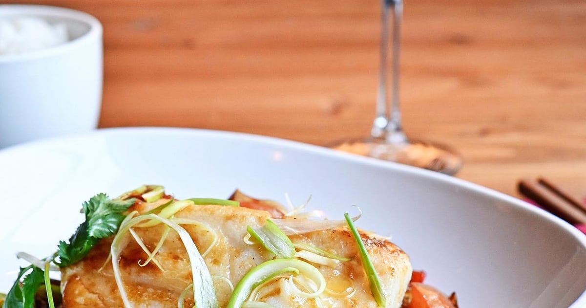 Steamed Sea Bass with Black Bean Sauce Traditional Meal Brodard