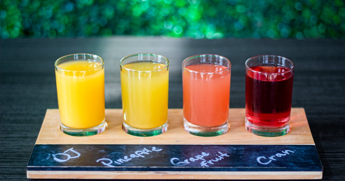 BRUNCH ALERT : NEW MIMOSA FLIGHT FLAVORS! Featuring locally made juice  mixers from CRFT Cocktails 😋 🦋 Butterfly Kiss - coconut water…