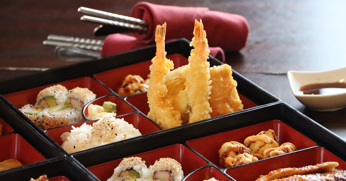 Shrimp Tempura Bento - Lunch Menu - Roys Sushi Thai & Grill